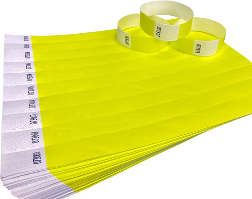 500 braccialetti giallo - giallo, neon