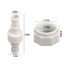 9-100-9001 Raccordo D20 giunto girevole per tubo D15 dado per tubo flessibile per Zodiac 380