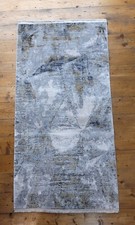 Tappeto di seta grigio, tappeto di seta modal, tappeto moderno, tappeto di seta turca 31" x 59", 80x150cm