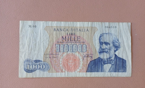 Banconota 1000 lire verdi - banconota,