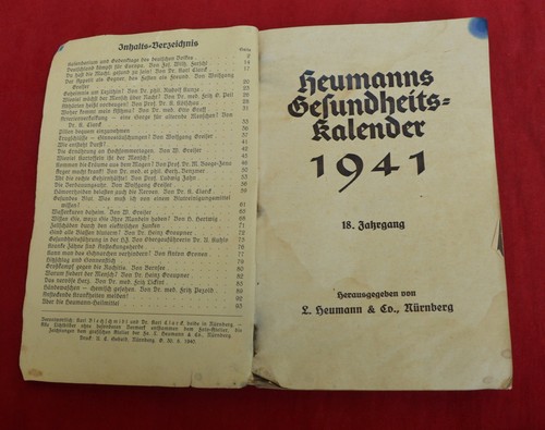 German ww2 calendar - calendar, book