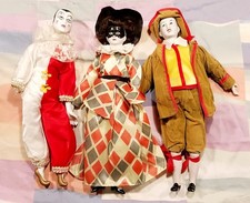 Bellissimo set bambole in fine porcellana Altezza 40 Cm Carnevale Venezia 