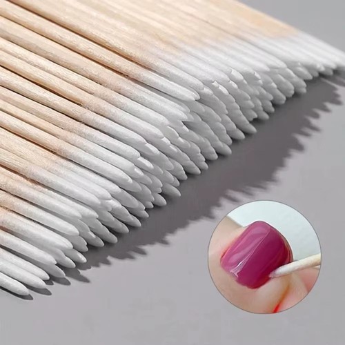 100 pezzi tamponi legno cotone - pezzi,