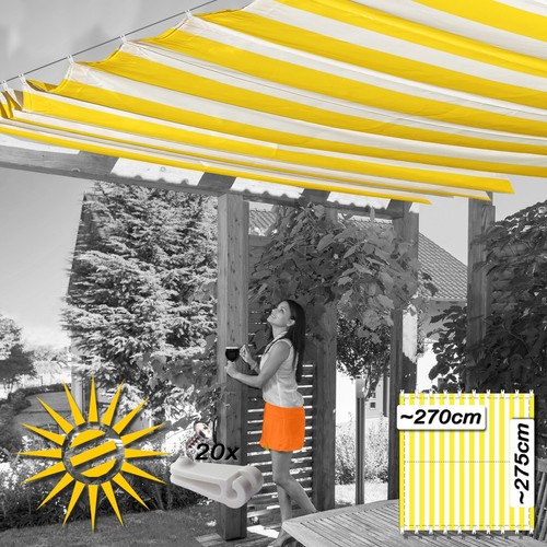 Tenda sole gialla bianca - da,