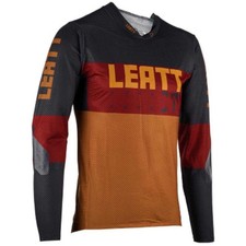 Maglia uomo bici Mtb Leatt MTB GRAVITY 4.0 Arancio e Blu TG. L