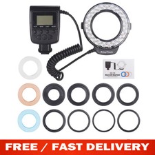 Filtri luce flash anello macro 46 LED per fotocamera reflex Nikon Canon Pentax Olympus