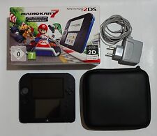 Console Nintendo 2DS Mario Kart 7 Con Scatola Custodia Caricatore Scheda SDHC4GB