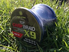 TRECCIATO CARPFISHING TOP CARP BRAID MAXPOWER X9 1000M 9 FILI ABRASIONE