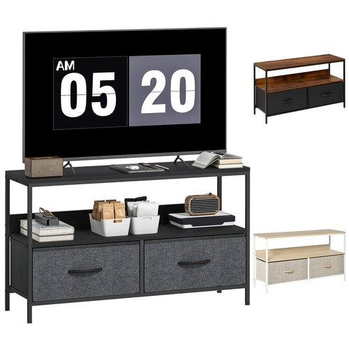 Homcom mobile porta con 2 - tv,