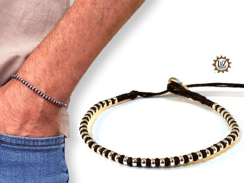 Bracciale cotone cerato con - bracciale,