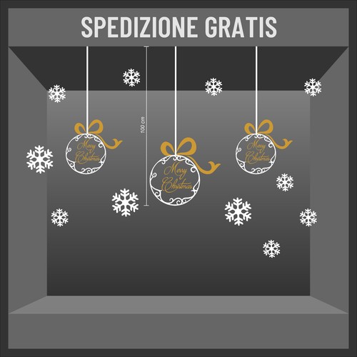 Vetrofanie natale adesivo - natale,