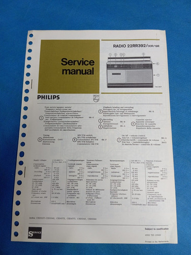 Radio vintage philips 22rr392 - radio,