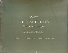 NEW HUMBER SUPER SNIPE. Catalog-Brochure