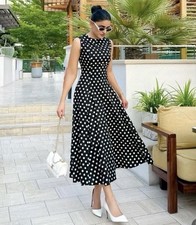 Abito midi smanicato zara - abito,