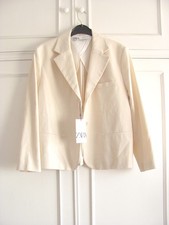 ZARA ECRU IVORY SOFT TAILORED