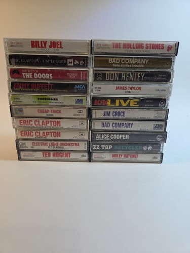 Rock roll music casette lot - n,