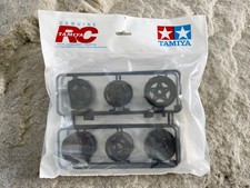 TAMIYA RC 1/10 SET RUOTE NERE (4) CALABRONE CAVALLETTA RANA JUN WATANABE TRF