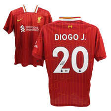 Maglia calcio Diogo Jota firmata Liverpool FC Home #20 con certificato di autenticità Beckett
