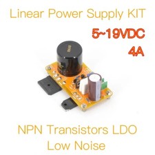LPS-02 - Alimentatore lineare (SingleRail) 5-19VDC 4A KIT&Board (circuito TeraDak)