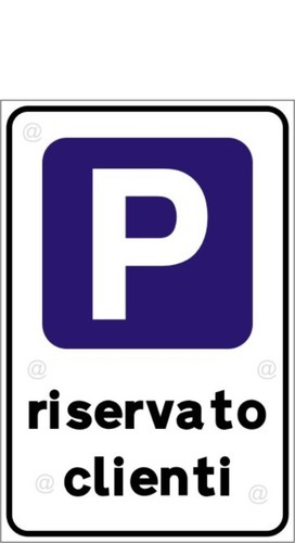 Cartello parcheggio riservato - cartello,