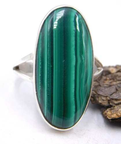 Anello malachite naturale - in,