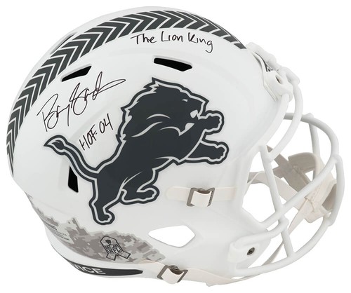 Casco barry sanders firmato - casco,