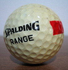 SPALDING RANGE PALLINA DA GOLF vintage con strisce rosse - da collezione