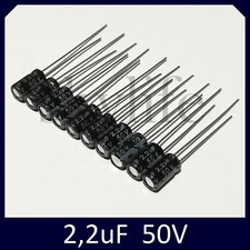 10 pz Condensatori elettrolitici 2,2uF 50V 105° - 10 pezzi condensatore