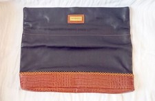 Borsa pochette a mano vintage pelle nera f.ta Tornabuoni Firenze Misure44x17x3cm