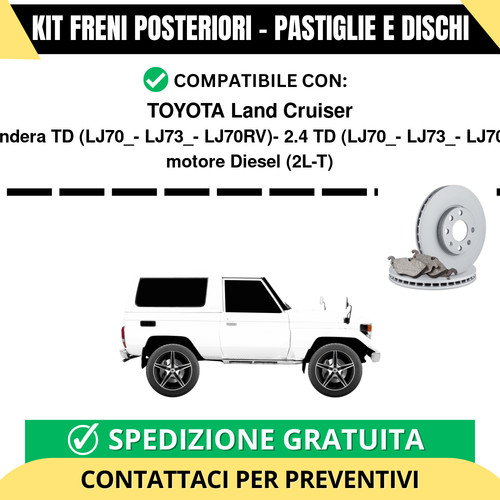Kit freni posteriori per - kit,