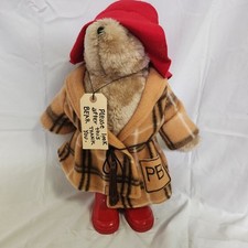 Orso Paddington vintage con cappello rosso e stivali