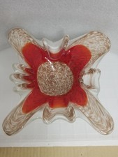 Ciotola farfalla in vetro di