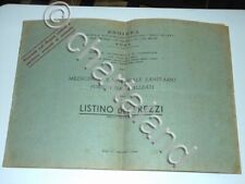 WWII Medicinali e materiale sanitario forniti dagli alleati Listino prezzi 1945