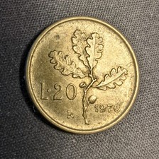 Moneta Italia 20 Lire Quercia