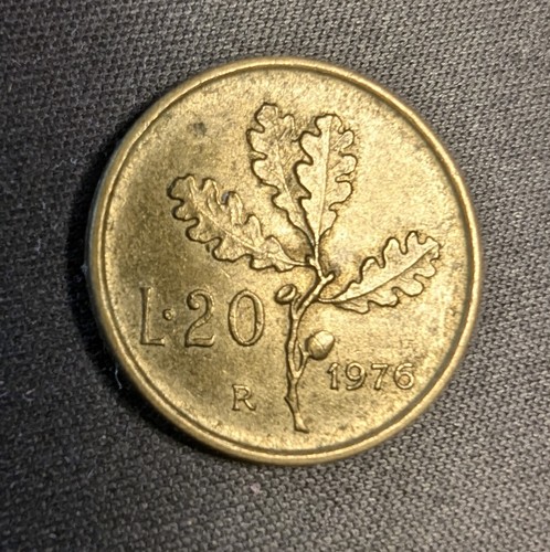 Moneta italia lire quercia - italia,