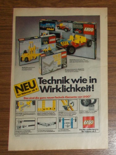 Rara pubblicità lego technic - lego,