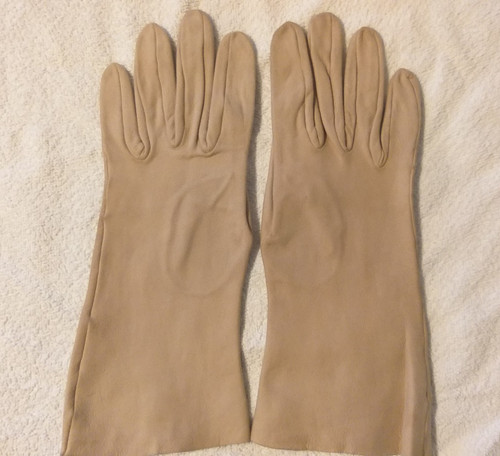 Guanti donna beige chiari