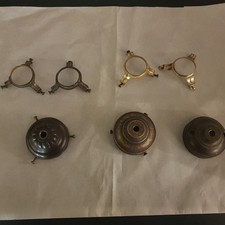 Lotto 07 Lampadario Griffa Reggi lampada a Ragno in ferro dorato E..