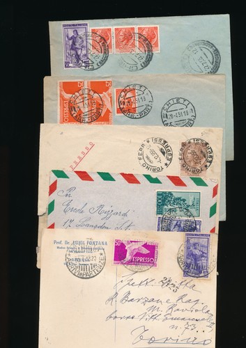 1951 italia storia postale - 1951/61,