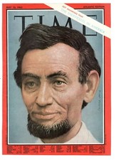 Abraham Lincoln President 1963 TIME solo cover 1 pagina originale