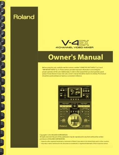 Roland 4ex mixer video - roland,