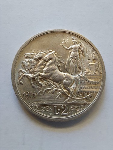 Italia lire 1916 quadriga - italia,