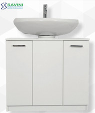 Mobile Bagno da Arredo Copricolonna Universale Sottolavabo 70 cm LACCATO BIANCO