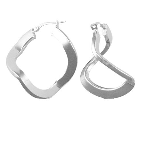 Orecchini creoli argento - orecchini,