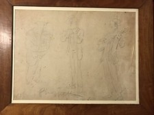 Pietro Scoppetta disegno - disegno firmato e datato 