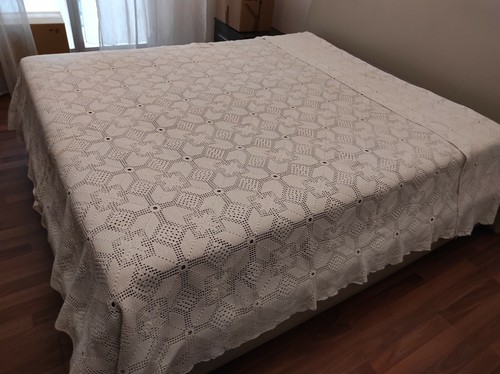Copriletto coperta uncinetto - copriletto,