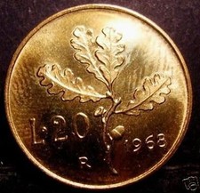 Rara 20  Lire 1968   in FDC