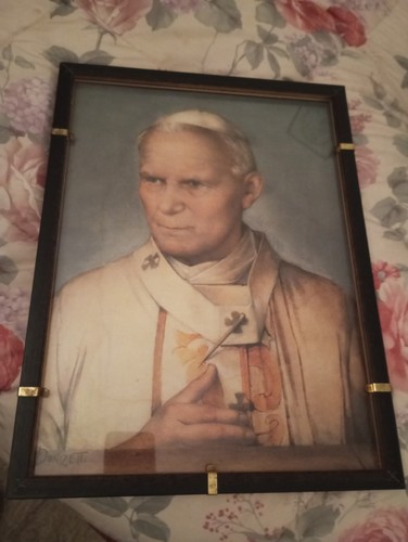 Quadro con papa giovanni paolo - con,