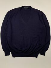 Vintage Christian Dior Virgin Wool Silk Blend V Neck Sweater