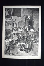 Il pittore, quadro di Meissonnier Incisione del 1882